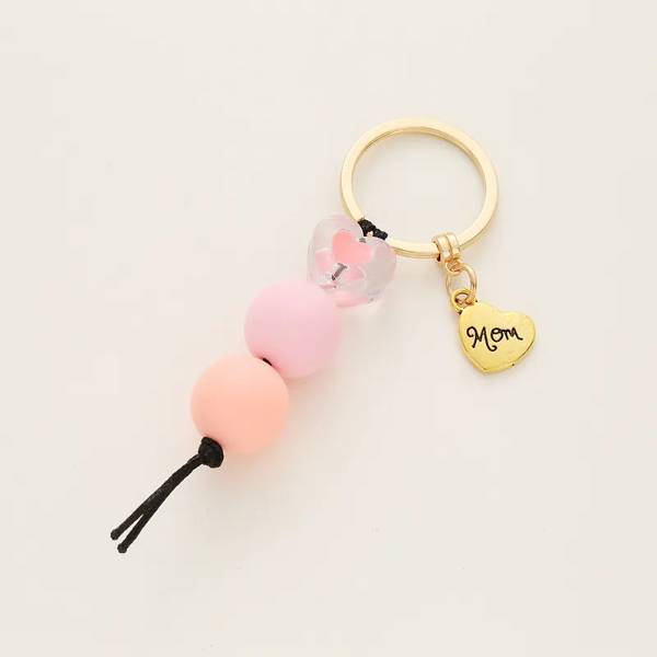 Beaded Mom Keychain