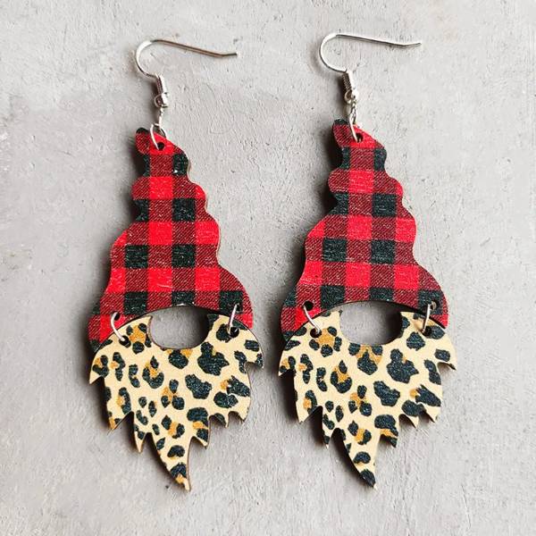 Leopard Gnome Earrings