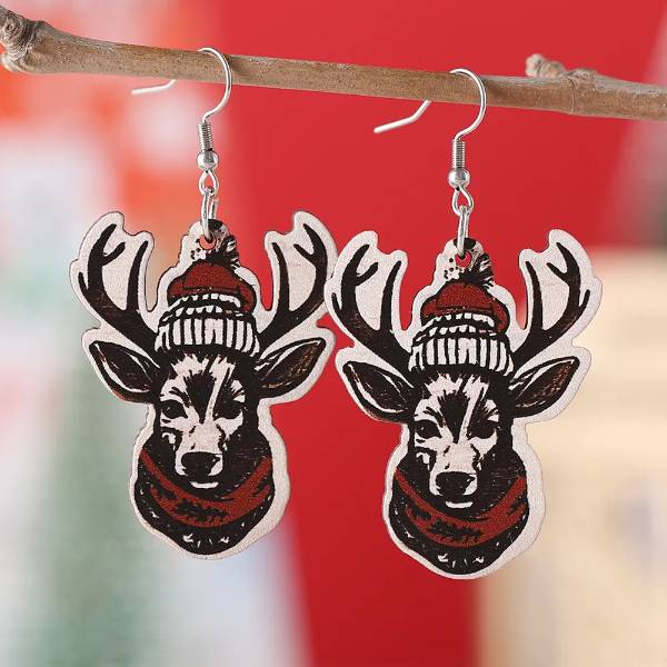 Winter Deer Earrings