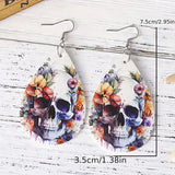 Floral Skull Earrings