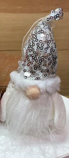 Silver Gnome Ornament