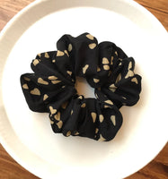 Black & Tan Heart Scrunchie