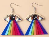 Rainbow Eye Earrings