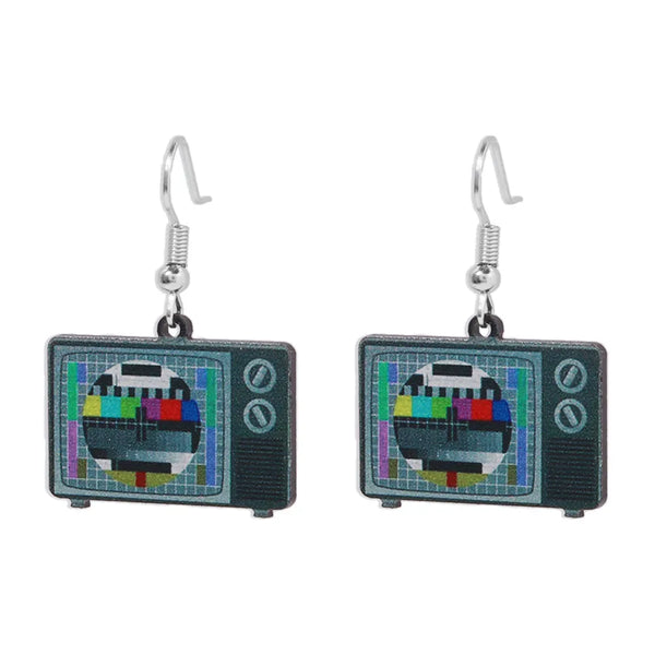 Retro TV Earrings