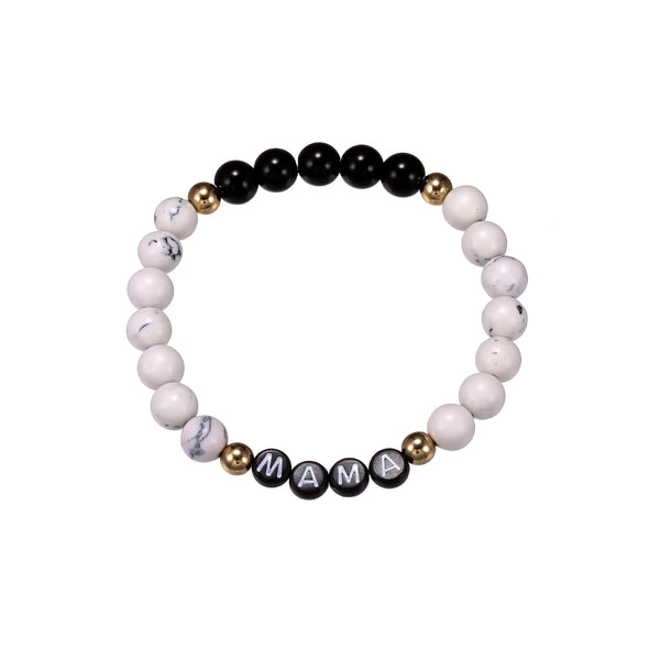 White Marble Mama Bracelet