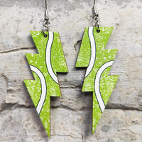 Tennis Lightning Bolt Earrings