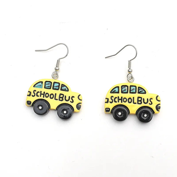 School Bus Earrings