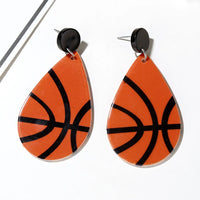 Acrylic Basketball Earrings