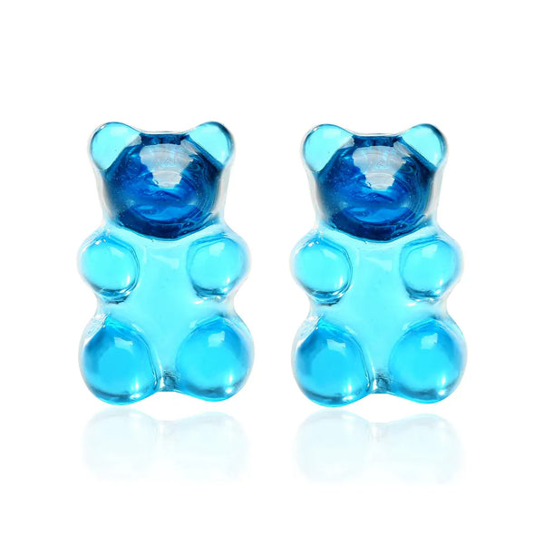Blue Gummy Bear Earrings