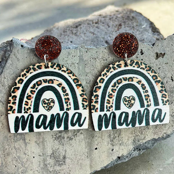 Leopard Rainbow Mama Earrings