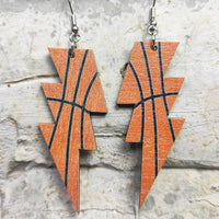 Basketball Lightning Bolt Earrings