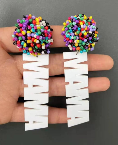 Beaded Mama Earrings