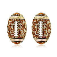 Rhinestone Football Earrings