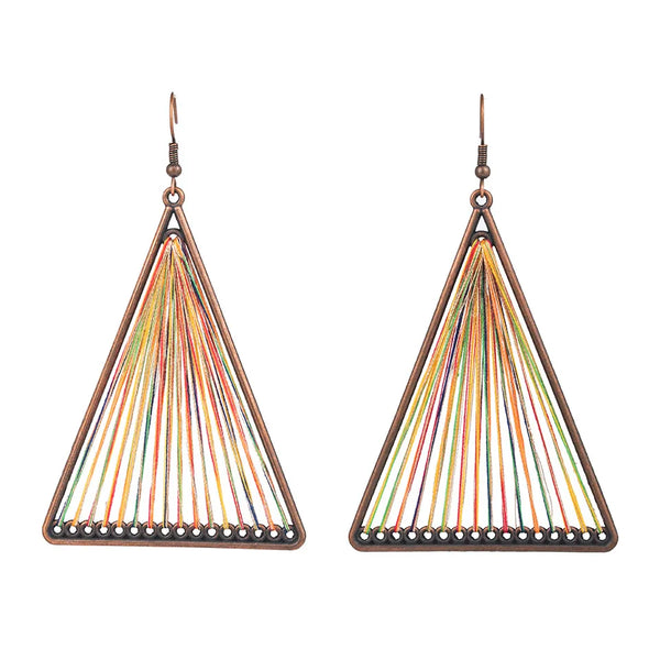Triangle String Art Earrings