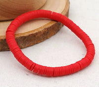 Red Heishi Bracelet