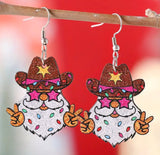 Cowboy Santa Earrings