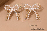 Pearl Bow Earrings