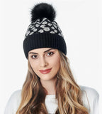 Black Leopard Beanie