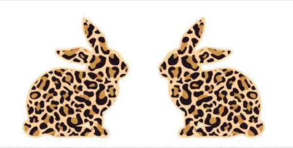 Leopard Bunny Earrings