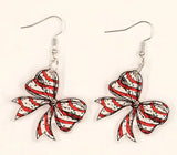 Xmas Snack Cake Bow Earrings