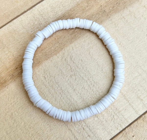 White Heishi Bracelet