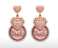 Pink Bride Earrings