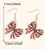 Xmas Snack Cake Bow Earrings