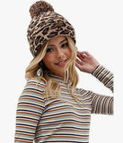 Tan Leopard Beanie