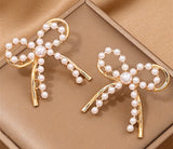 Pearl Bow Earrings