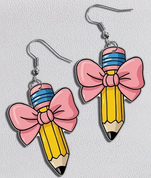 Pencil Bow Earrings