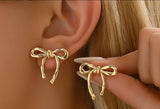 Gold Bow Earrings