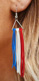 4th of July Tassel Earrings