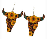 Sunflower Bull Earrings