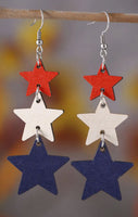 Red, White & Blue Star Earrings