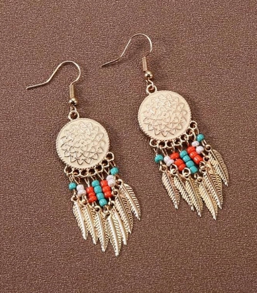 Boho Feather Dangles