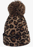 Tan Leopard Beanie