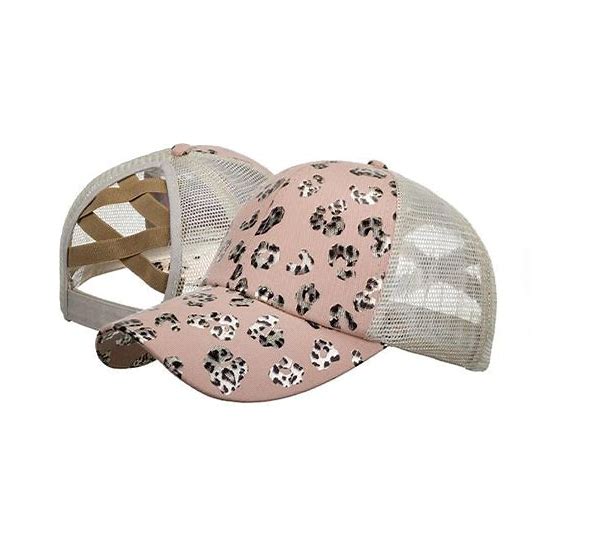 Pink Metallic Leopard Hat