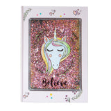 Unicorn Moving Glitter Journal