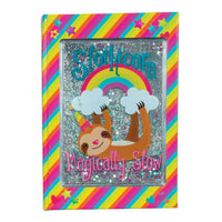 Sloth Moving Glitter Journal
