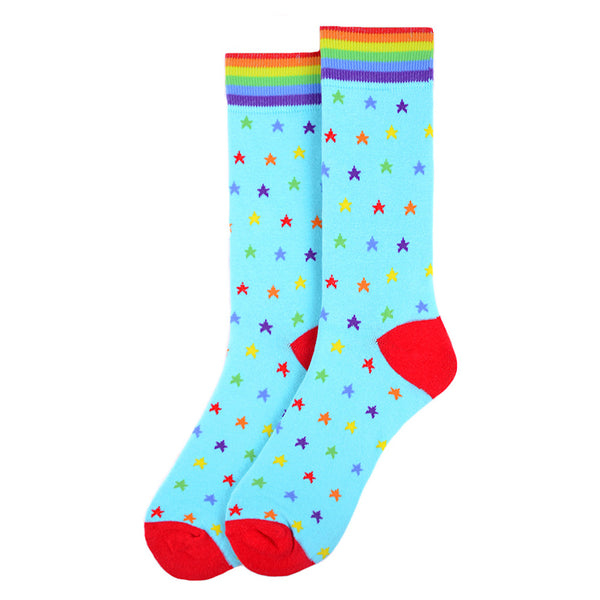 Men's Rainbow Stars Novelty Socks