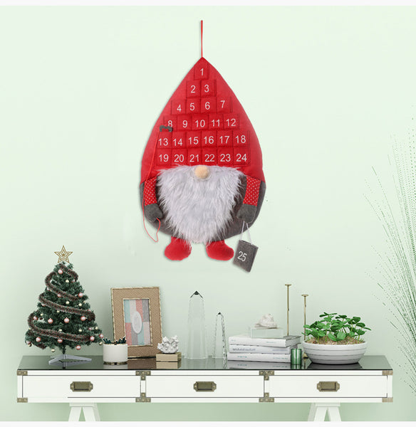 Gnome Christmas Countdown - Red