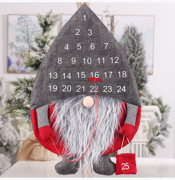 Gnome Christmas Countdown - Gray