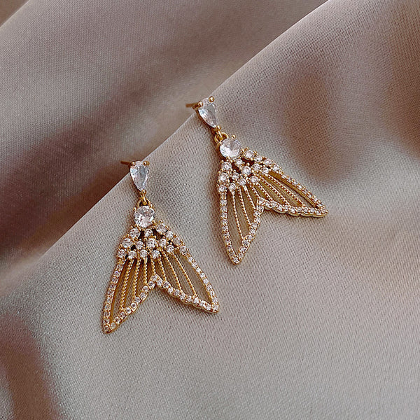 Rhinestone Mermaid Tail Earrings