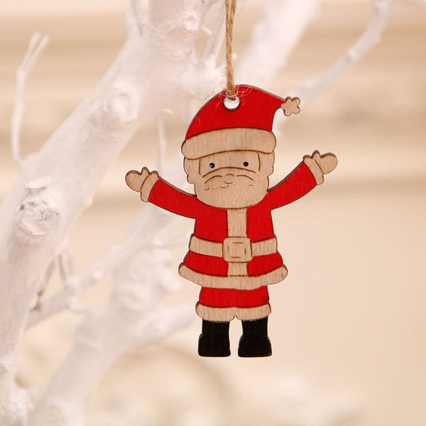 Wood Santa Ornament