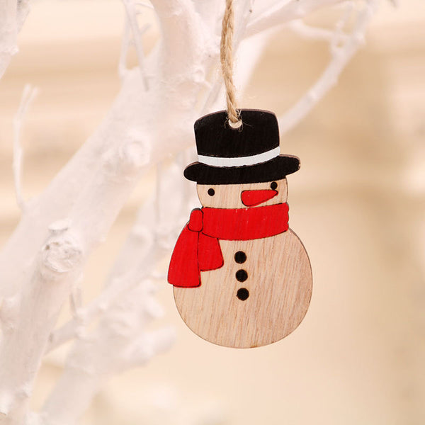 Wood Snowman Ornament