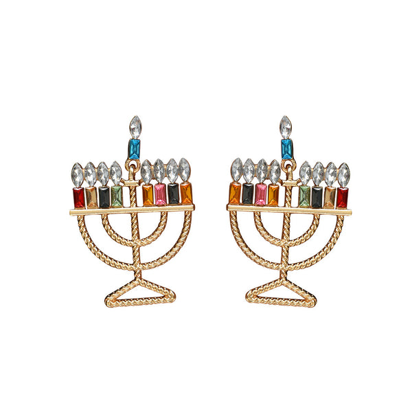 Hanukkah Menorah Earrings
