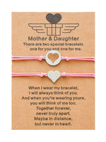 Pink Mother Daughter Bracelet Card
