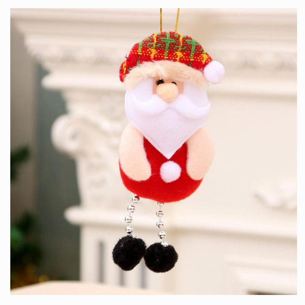 Beaded Legs Santa Ornament