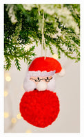 Santa Pom Pom Ornament