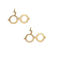 Gold Harry Potter Glasses Earrings